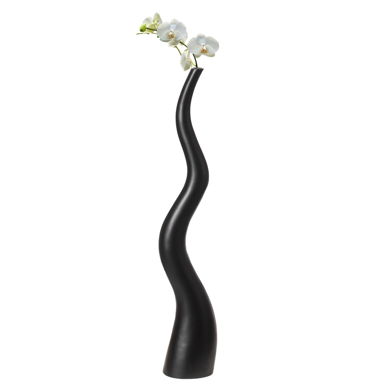 Tall Ceramic Black Animal Horn Floor Vase Elegant for Entryway Dining Living Room Decor Statement Piece with Distinctive Antler-Inspired Design Blending Contemporary Elegance and Nature-Inspired